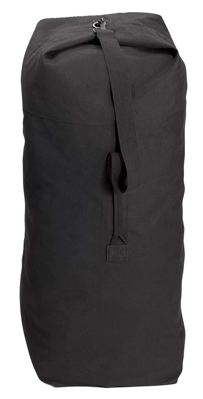 ROTHCO 3499 BLACK TOP LOAD CANVAS DUFFLE BAGS 30 x 50