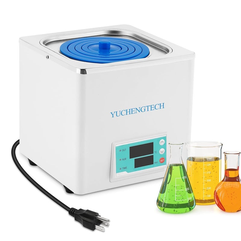 YUCHENGTECH Lab Water Baths 2.5L Digital Water Bath Heater Thermostatic Water Bath 300W with Selectable Openings for Lab Use Food Heating Chemical Biological Experiment (110V) - Image 1