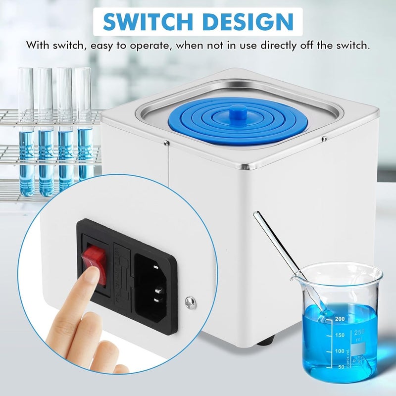 YUCHENGTECH Lab Water Baths 2.5L Digital Water Bath Heater Thermostatic Water Bath 300W with Selectable Openings for Lab Use Food Heating Chemical Biological Experiment (110V) - Image 5