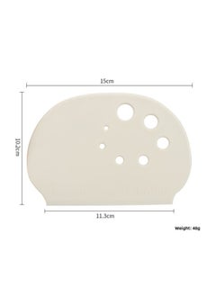 Thickened PP Semicircle Flour Cutter With Scale Dough Cutter Vegetable Leaf Stripper Cake Cream Scraper-颜色:新款创意刮板-奶白色