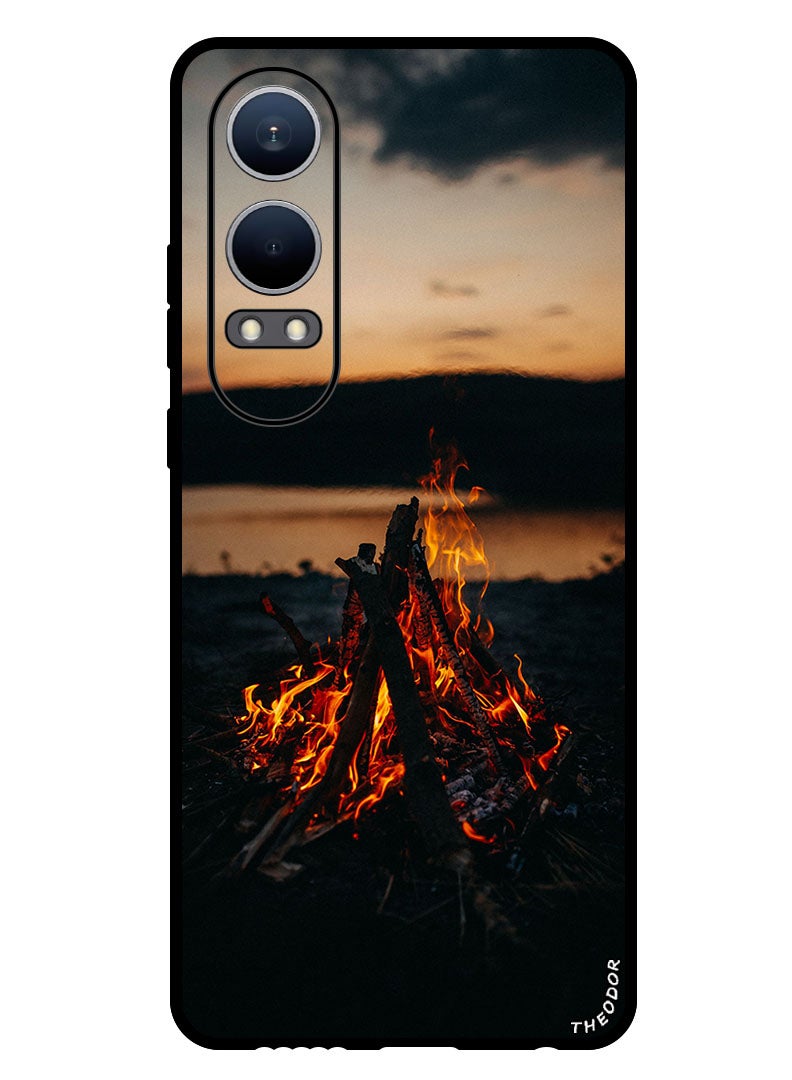 Theodor Protective Case Anti Scratch Shock Proof Bumper Cover For OnePlus Nord CE4 Lite bonfire_fire_flame  - Image 1