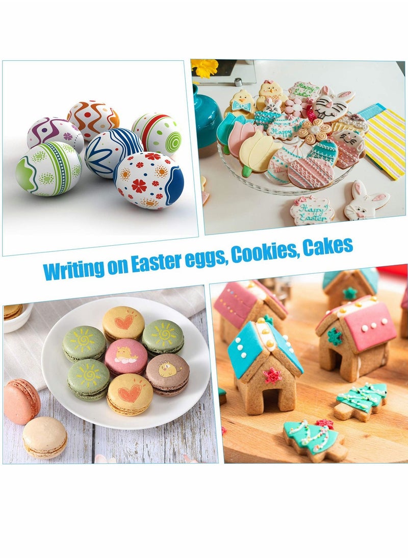 SYOSI - Food Coloring Markers 10Pcs Double Sided Edible Coloring Pens Food Grade Marker Decorator Pen with Fine&Thick Tip for Kids Drawing Painting Decorating Cookies, Cakes, Eggs - Image 1