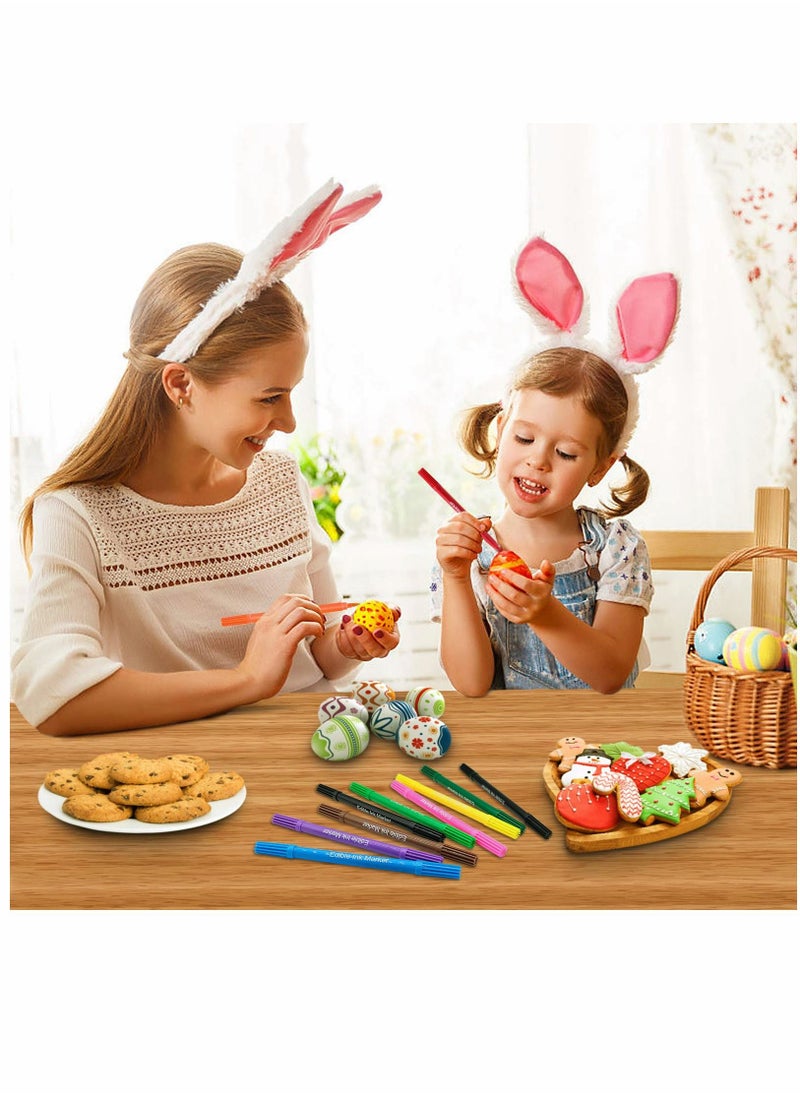 SYOSI - Food Coloring Markers 10Pcs Double Sided Edible Coloring Pens Food Grade Marker Decorator Pen with Fine&Thick Tip for Kids Drawing Painting Decorating Cookies, Cakes, Eggs - Image 1