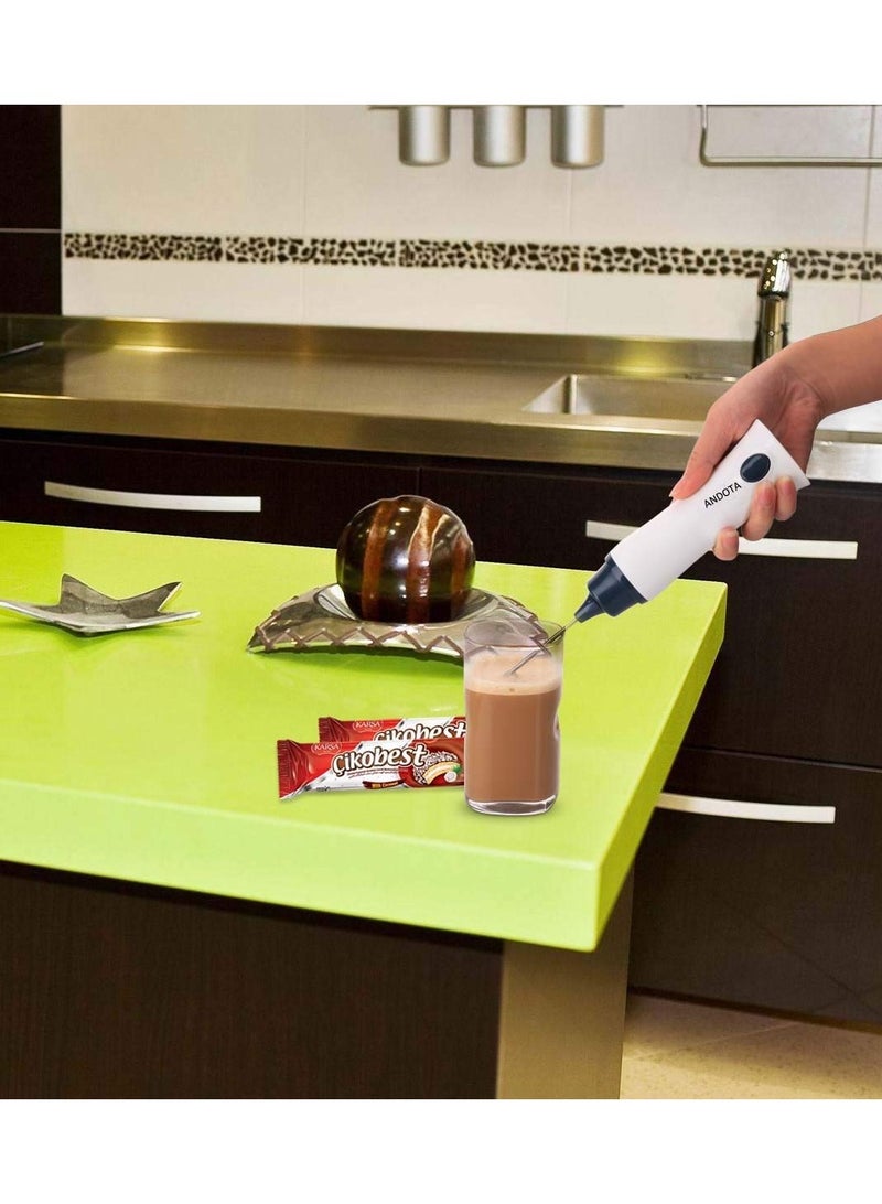 general Rechargeable Eggbeater Handheld Stainless Milk Frother Foamer Blender Coffee Mixer with Charging Cable - Image 4