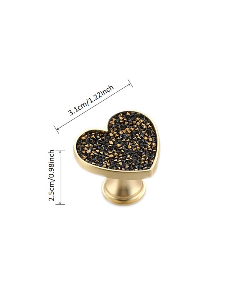 4-Piece Heart-Shaped Cabinet Handle, Furniture Handle, Drawer Handle, Kitchen Cabinet Door, Bedroom Dressing Table Drawer, Bathroom Wardrobe Handle - Image 2