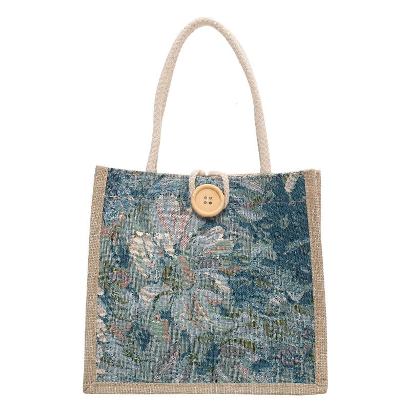 Women's Korean Style Linen Tote Bag - Image 5