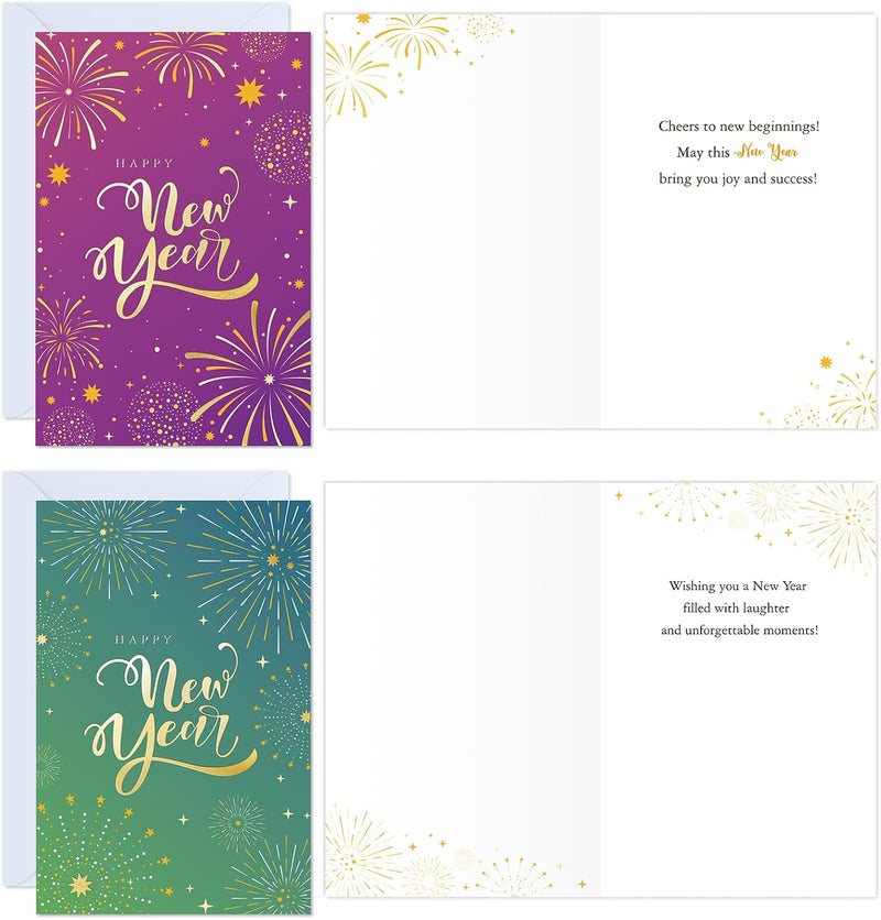 FLYAB Happy New Year Cards - Boxed Happy Holidays Cards with Envelopes New Year Gifts Set for Business and Personal Seasons Greetings - Image 5