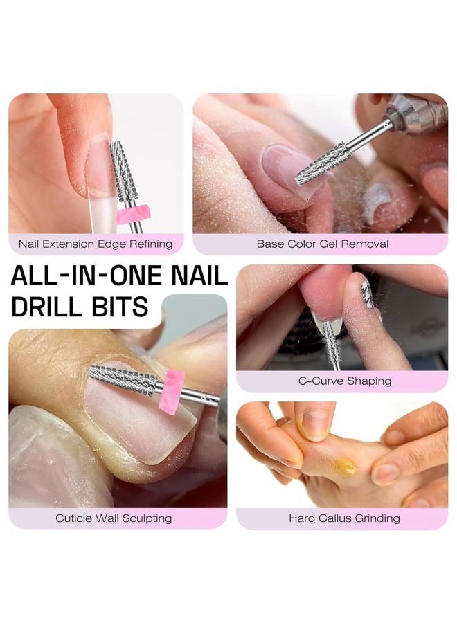 Depvko 【New Arrivals Of 2025】3/32'' Multifunctional Nail Drill Bits: Carbide Drill Bits, Quick Removal, Shaping And Straightening Acrylic Gel Nails, Precise Control, For Beds, Salon Manicure Pedicure - Image 2