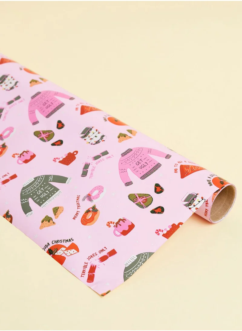 Typo Christmas Wrapping Paper Roll