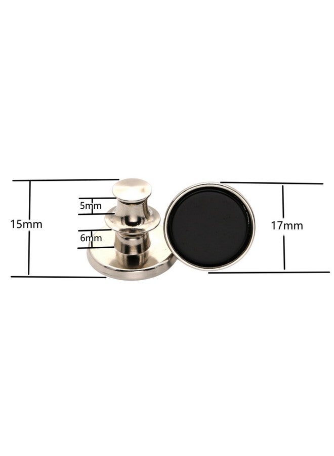 BeeSpring 12 PCS Adjustable Buttons for Jeans, 17mm Removable Button No Sew Buttons Jean Replacement Buttons Instant Buttons Jeans Swing Crafts DIY (Black) - Image 2