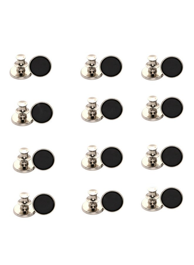 BeeSpring 12 PCS Adjustable Buttons for Jeans, 17mm Removable Button No Sew Buttons Jean Replacement Buttons Instant Buttons Jeans Swing Crafts DIY (Black) - Image 1