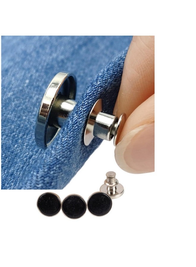 BeeSpring 12 PCS Adjustable Buttons for Jeans, 17mm Removable Button No Sew Buttons Jean Replacement Buttons Instant Buttons Jeans Swing Crafts DIY (Black) - Image 4