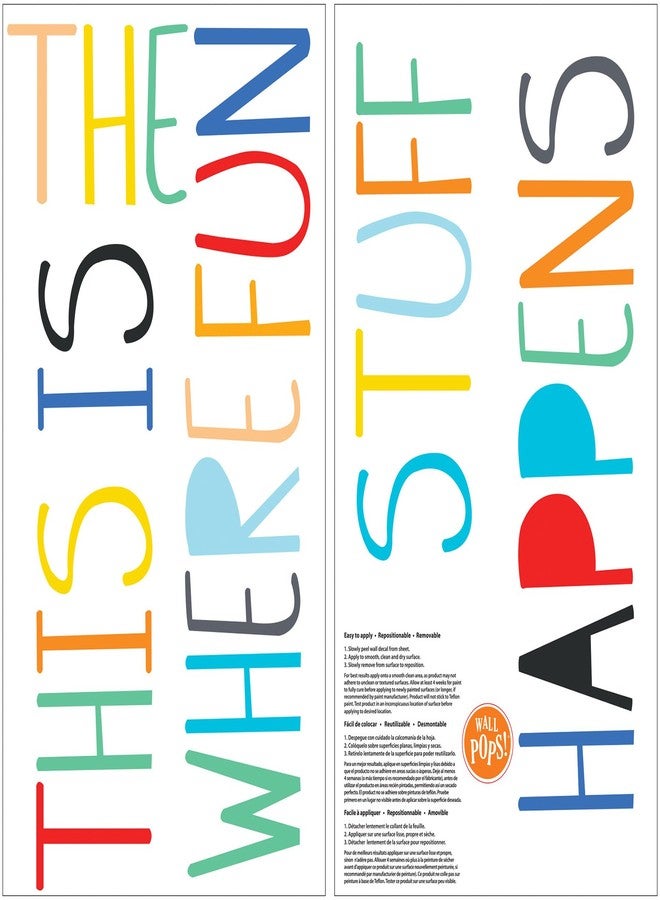 WallPops DWPQ2703 Fun Stuff Wall Quote, Multicolor - Image 3