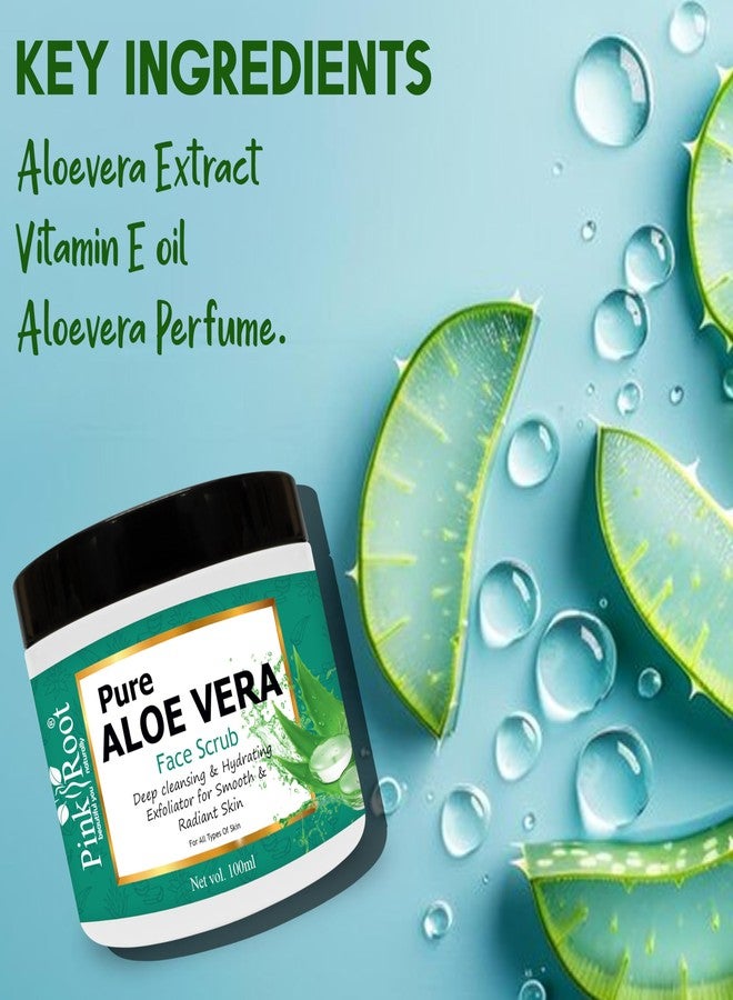 Pink Root Aloe Vera Scrub Enriched with Multi-fruit Enzyme Scrub (100 ml) for Acne, Scars, Glowing & Radiant Skin - Image 3