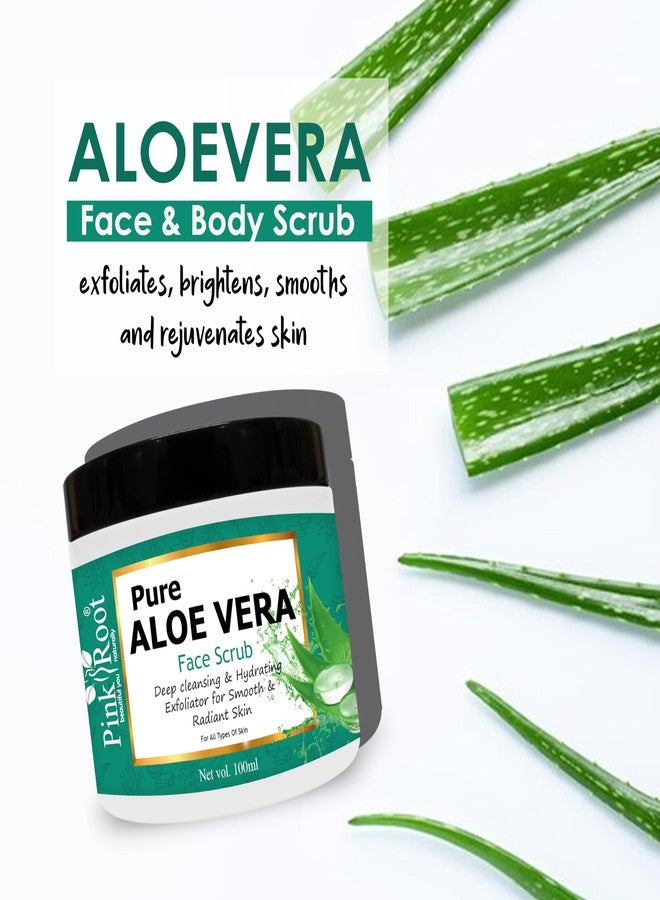 Pink Root Aloe Vera Scrub Enriched with Multi-fruit Enzyme Scrub (100 ml) for Acne, Scars, Glowing & Radiant Skin - Image 5