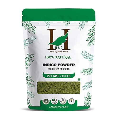 100 Natural Indigo Powder for Hair 227g 12 lb 8 ounces Indigofera tinctoria to color your hair brown to black