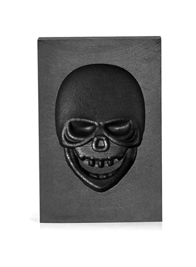 Arabest Casting Mold, Skull Graphite Casting Ingot Mold Crucible Mould for Melting Casting Refining Gold Silver Metal Aluminum Copper Brass (60mm x 40mm)  - Image 1