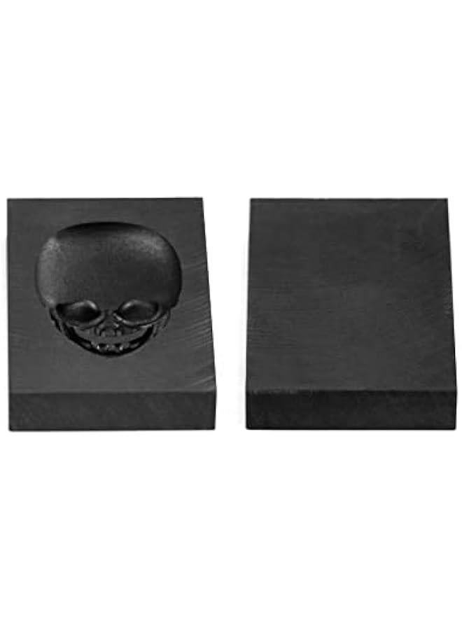 Arabest Casting Mold, Skull Graphite Casting Ingot Mold Crucible Mould for Melting Casting Refining Gold Silver Metal Aluminum Copper Brass (60mm x 40mm)  - Image 3