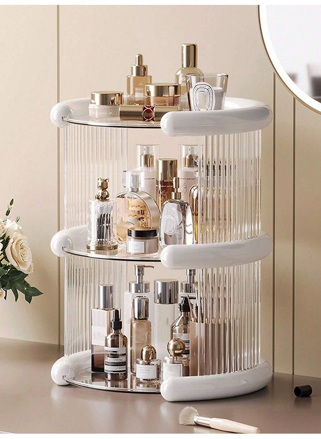 XiuWoo 3-Tier Skincare Organizer Makeup Organizer Cosmetics Organizer and Storage Perfume Display Stand for Dresser Organizer Countertop 3 Tier Black Bathroom Skincare Organizers Makeup Storage Cosmetic Organizer - Image 2