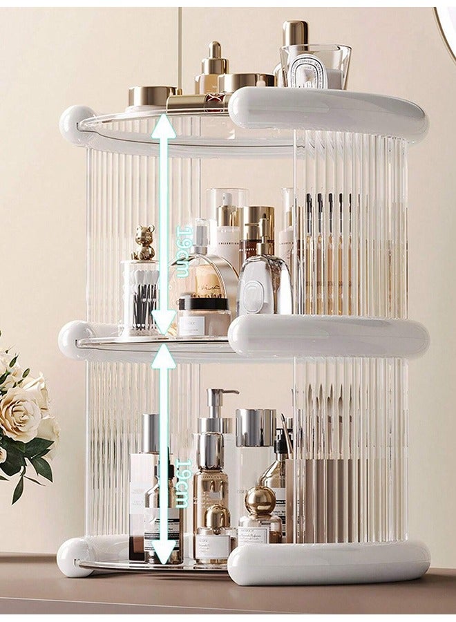 XiuWoo 3-Tier Skincare Organizer Makeup Organizer Cosmetics Organizer and Storage Perfume Display Stand for Dresser Organizer Countertop 3 Tier Black Bathroom Skincare Organizers Makeup Storage Cosmetic Organizer - Image 4