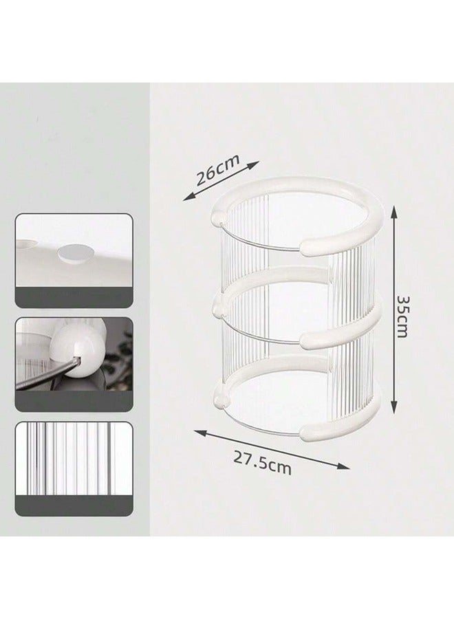 XiuWoo 3-Tier Skincare Organizer Makeup Organizer Cosmetics Organizer and Storage Perfume Display Stand for Dresser Organizer Countertop 3 Tier Black Bathroom Skincare Organizers Makeup Storage Cosmetic Organizer - Image 5