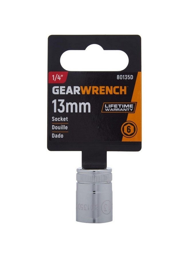 GearWrench Professional 6-Point Standard Metric Socket Silver 1/4 Inch x 13 mm 80135D - Image 3