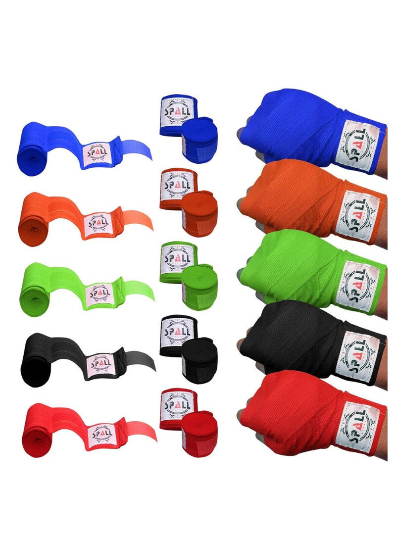 سبال لفائف اليد 4.5 متر لحماية اليد لمواي تاي والكيك بوكسينج واللياقة البدنية والملاكمة والتمرين في صالة الألعاب الرياضية أو تدريب اللكمات MMA مثالية للرجال والنساء - Image 3