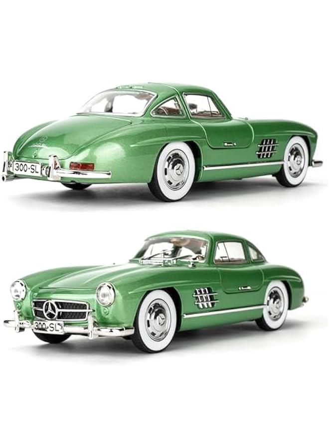 Benz 300 SL Classic Cars Model Car, Zinc Alloy Pull Back Toy car with Sound and Light for Kids Boy Girl Gift(Green) - Image 5