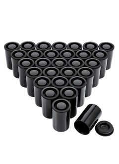 Generic Plastic Film Canister Holders, Empty 35mm Camera Reel Containers with Lids, Storage Cases for Small Accessories, Film, Keys, Coins, Art Beads, Black, 30 Pack  - Image 1