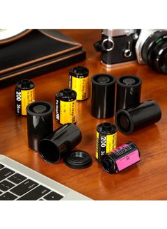 Generic Plastic Film Canister Holders, Empty 35mm Camera Reel Containers with Lids, Storage Cases for Small Accessories, Film, Keys, Coins, Art Beads, Black, 30 Pack  - Image 2