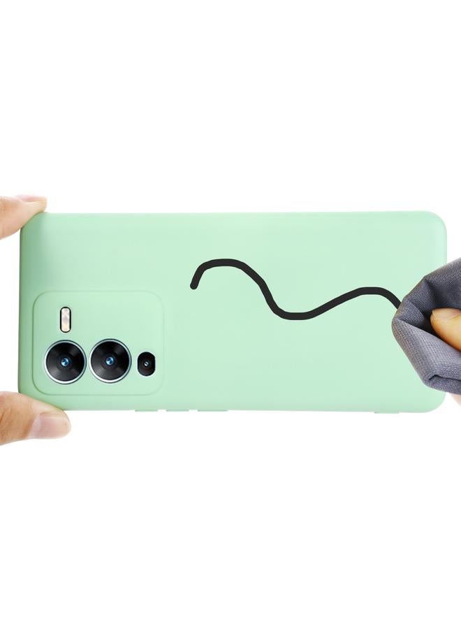 إيروريكس جراب لهاتف vivo V25 Pro Global مصنوع من السيليكون السائل المقاوم للصدمات والتغطية الكاملة بلون نقي - Image 4