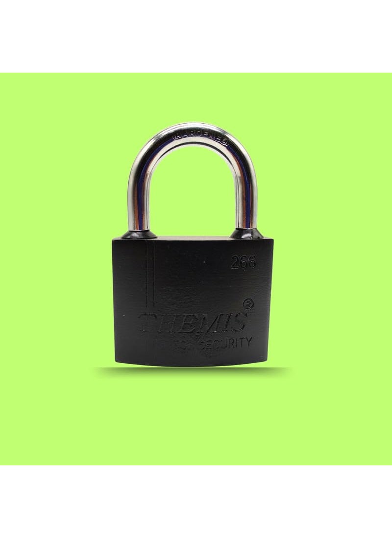 HEADLY HeavyDuty Themis Shot Shackle Steel Padlock 63 MM Lock and 3 Keys Copper Cylinder Padlock Security Lock for Garage Door Shutter Gates  - Image 4