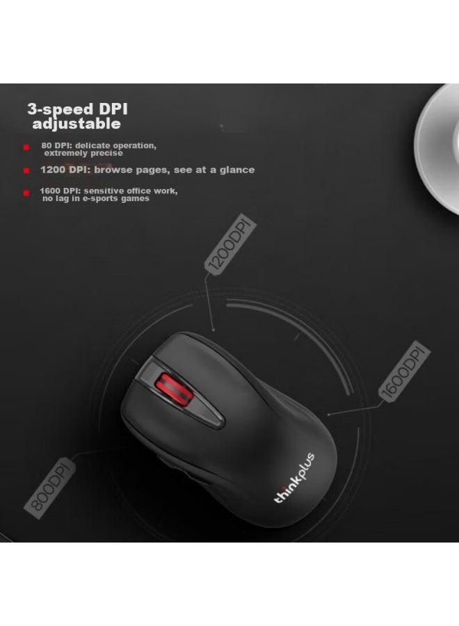 Thinkpad Lenovo Wireless Quiet Mouse, Ergonomic Design, Gaming And Office Mouse, High-precision Engine Suitable For Various Scenarios - Image 2