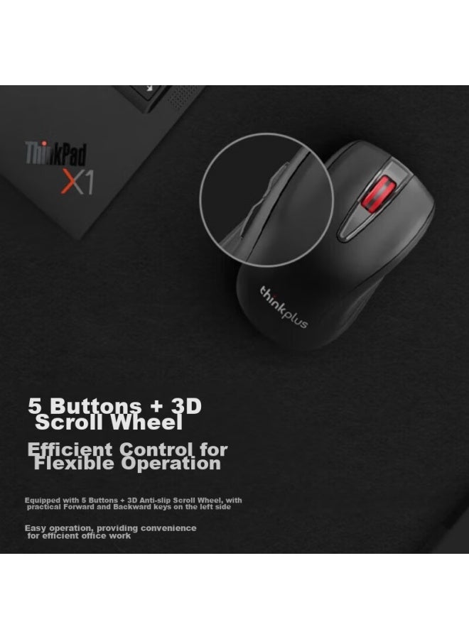 Thinkpad Lenovo Wireless Quiet Mouse, Ergonomic Design, Gaming And Office Mouse, High-precision Engine Suitable For Various Scenarios - Image 3