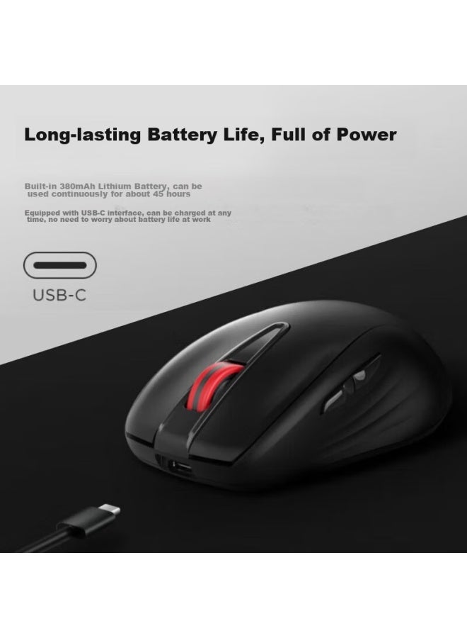 Thinkpad Lenovo Wireless Quiet Mouse, Ergonomic Design, Gaming And Office Mouse, High-precision Engine Suitable For Various Scenarios - Image 1