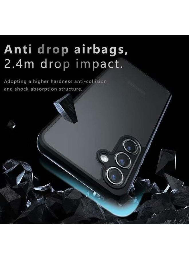 X-level - Case for Samsung Galaxy S24 FE 5G, Frosted Translucent Back Protective Slim Phone Cover, Anti-Fingerprints, Anti-Fall Drop Protection, Shockproof Case for Samsung Galaxy S24 FE 5G (Black) - Image 1