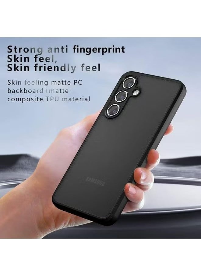 X-level - Case for Samsung Galaxy S24 FE 5G, Frosted Translucent Back Protective Slim Phone Cover, Anti-Fingerprints, Anti-Fall Drop Protection, Shockproof Case for Samsung Galaxy S24 FE 5G (Black) - Image 1