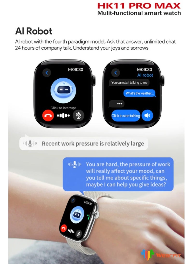 HK11 PRO MAX Waterproof  Smart Watch 2.02" AMOLED Display - Image 4