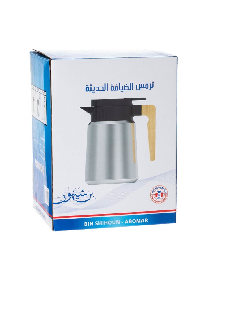بن شيهون أبوعمر ترمس استيل من الداخل و من الخارج مع يد خشب سعة 1 لتر - Image 3