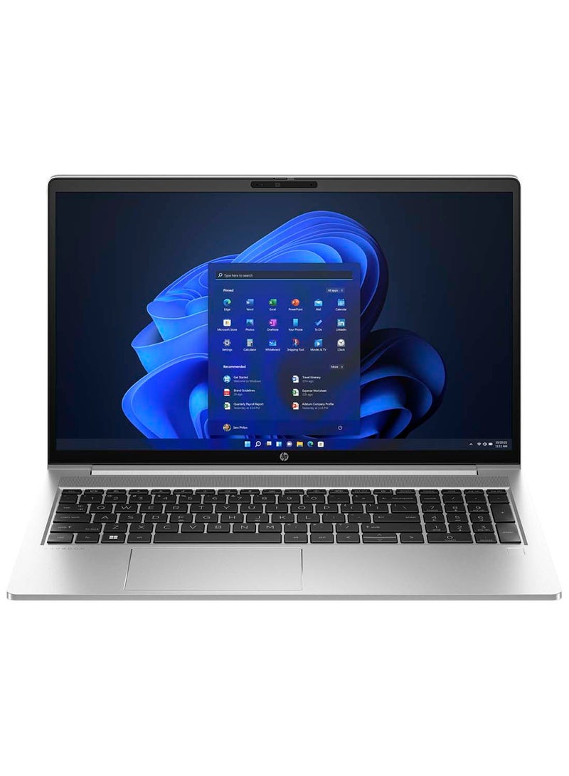 HP كمبيوتر محمول ProBook 400 455 G10 بشاشة مقاس 15.6 بوصة، ومعالج AMD Ryzen 7 7730U/ذاكرة وصول عشوائي سعة 8 جيجابايت/محرك أقراص SSD سعة 512 جيجابايت/بطاقة رسومات AMD Radeon/DOS (بدون نظام التشغيل Windows) - Image 1