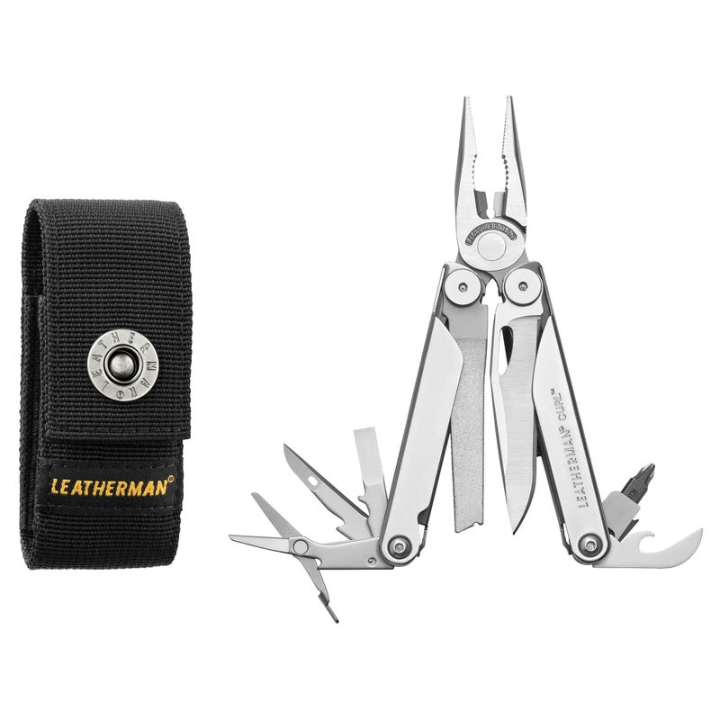 LEATHERMAN LEATHERMAN, Curl Multitool, Stainless Steel Everyday Tool, with Nylon Sheath  - Image 1