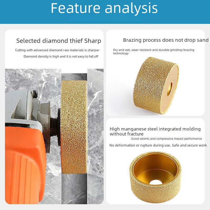 Stone Grinding Tool: Compact Size - Hardened Alloy Construction, Precise Direct Edge Design, High-Quality Grinding Wheel for Stone Processing Professionals and DIY Enthusiasts - Image 5