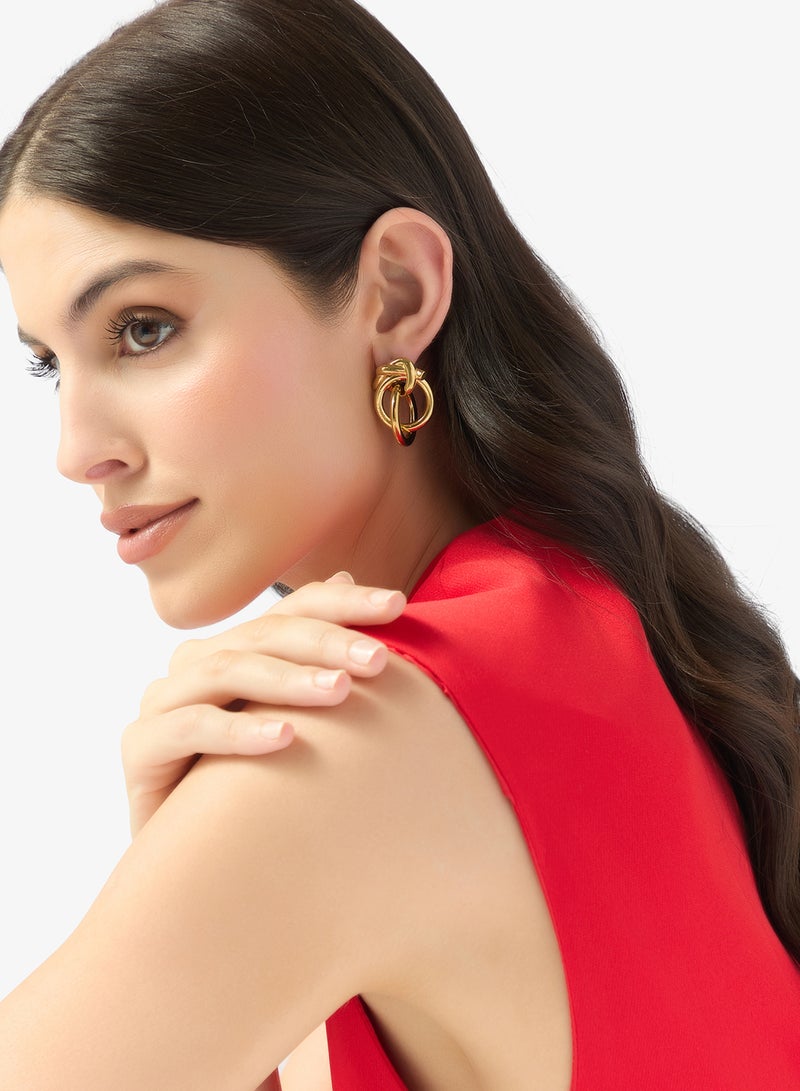 GUESS Hold Me Tight Non-Logo Earrings - Image 4