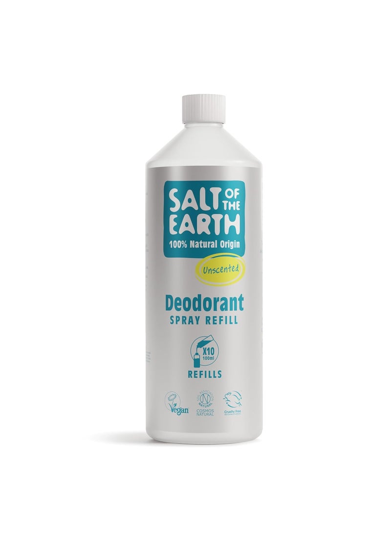 Salt Of The Earth - Salt of the Earth Natural Unisex Deodorant Spray Unscented Refill 1 Litre - Image 1