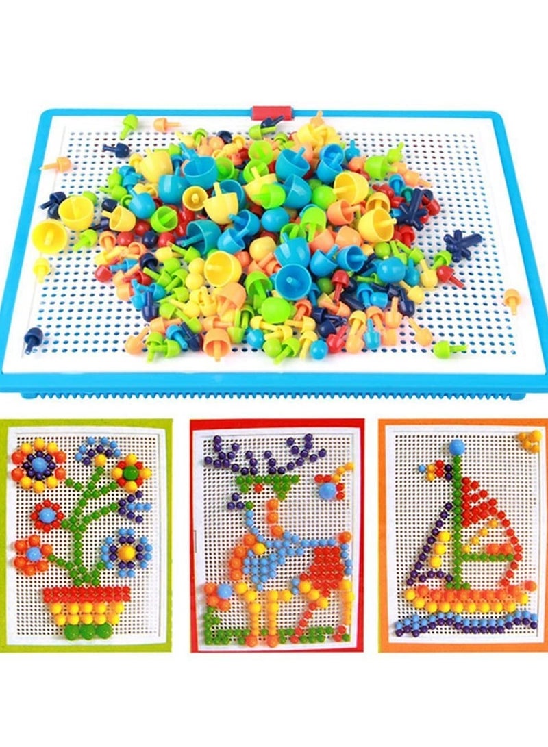 دوركو 648PCS الفطر اللغز اللعبة لعب الفسيفساء ثلاثية الأبعاد ، الألغاز اللغز التعليمية الملونة كتل البناء الإبداعية ديي ألعاب الفسيفساء (متعددة الألوان) - Image 1