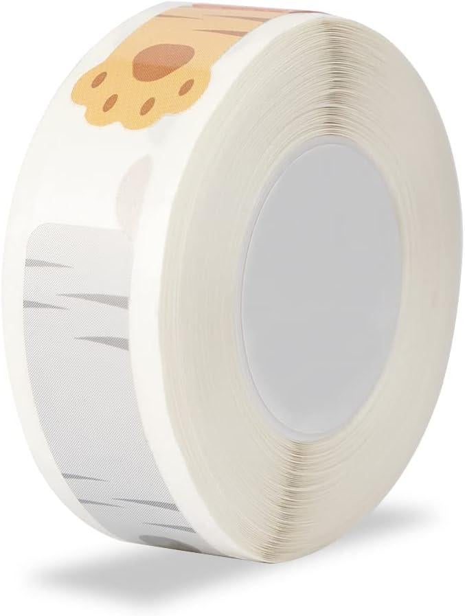 Dog Paw Thermal Label Paper – Waterproof Adhesive Roll, for Pet Food Packaging, Barcode Printer