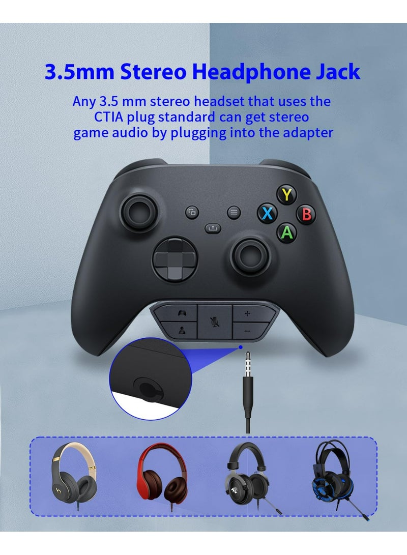 محول سماعة رأس لأجهزة تحكم Xbox One/Series X/S/Elite، محول سماعة رأس ستيريو للألعاب مع دعم مقبس 3.5 ملم، تحكم في مستوى الصوت ومزج الدردشة، وظيفة كتم صوت الميكروفون - Image 5