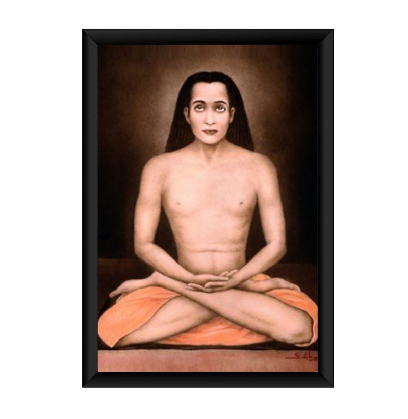 Zig Zag Mahavatar Babaji Photo Frame For Wall Table Size Small  6x8 inches Acrylic Glass
