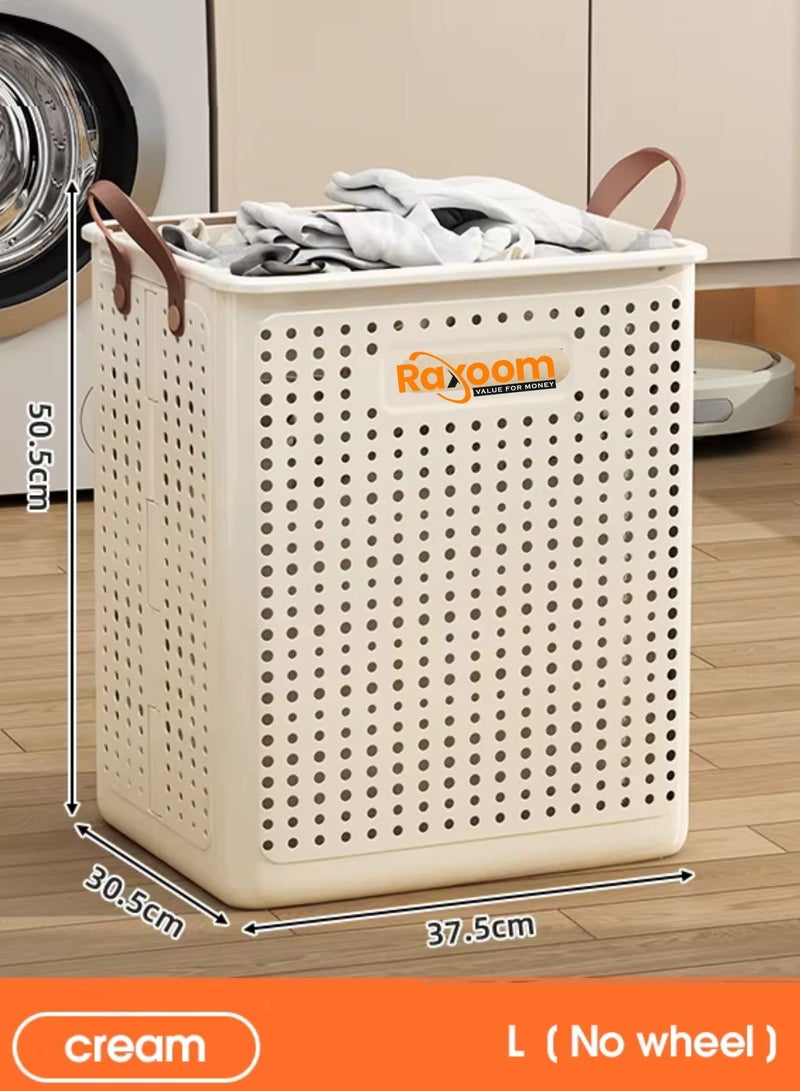 Raxoom Foldable Laundry Basket For Dirty Clothing Storage 60L With 4 Tier Wheels Cloth Storage or Multi Purpose Storage Organizer 38*9*47.5CM  - Image 3
