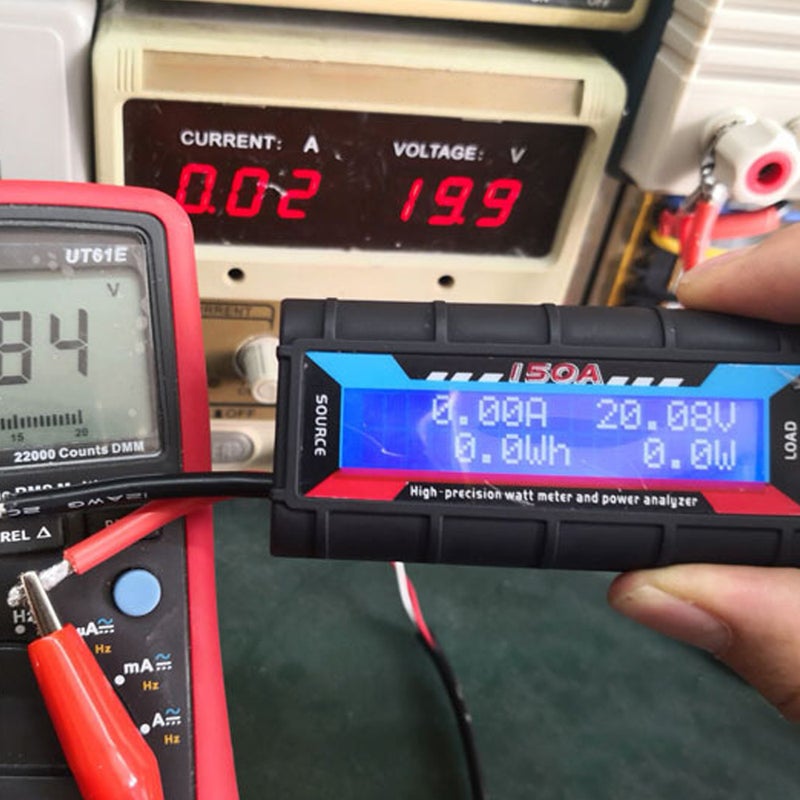 100A مقياس طاقة تيار مستمر مع شاشة LCD محلل طاقة رقمي متعدد الوظائف لمقياس الطاقة لقياس الجهد والتيار والطاقة والشحنات والطاقة - Image 4